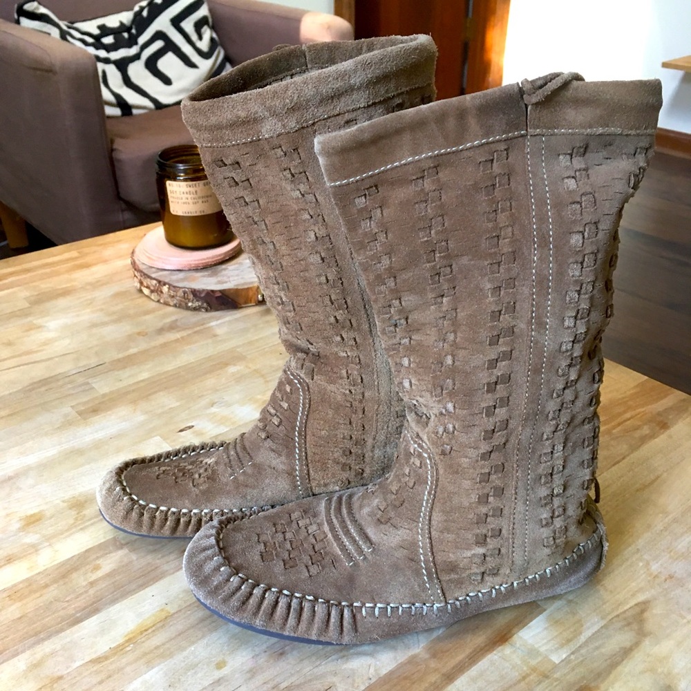 Tall Leather Moccasin Boots Lucky Brand